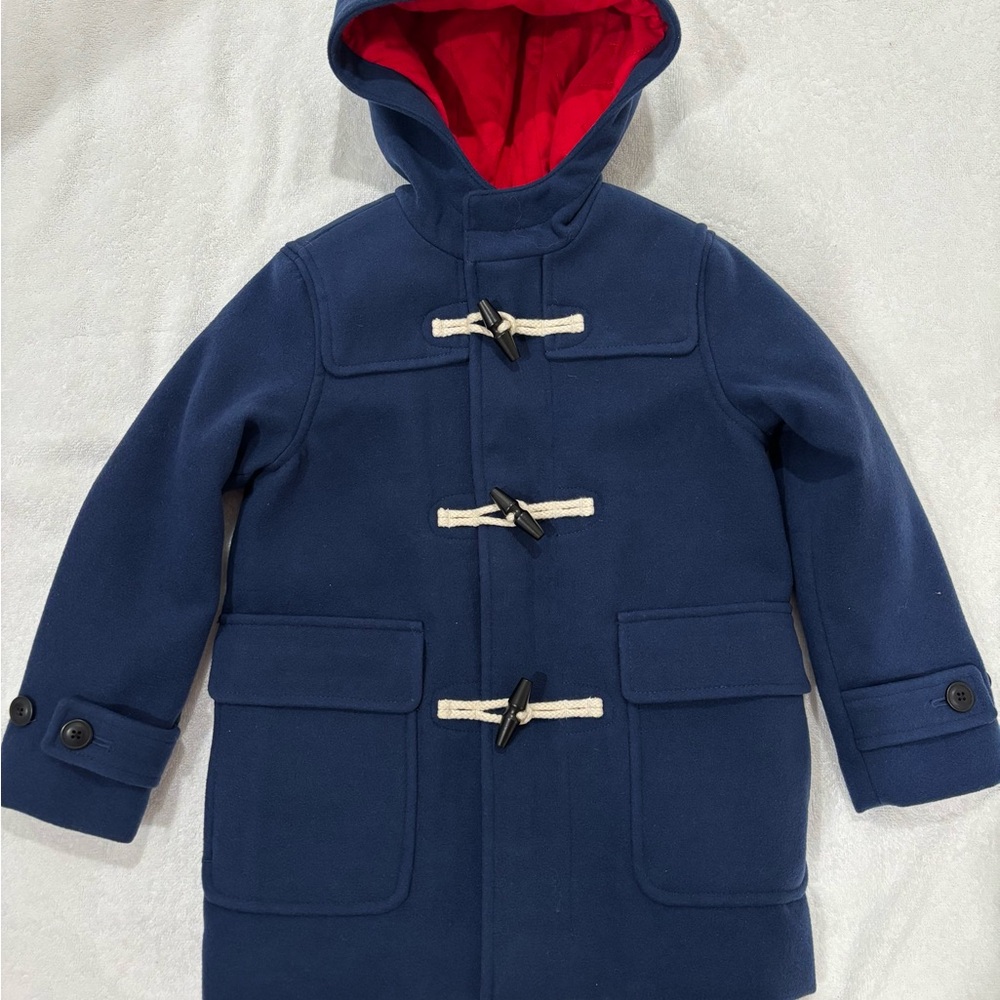 NEW Lands End kids wool duffle coat size S (4).